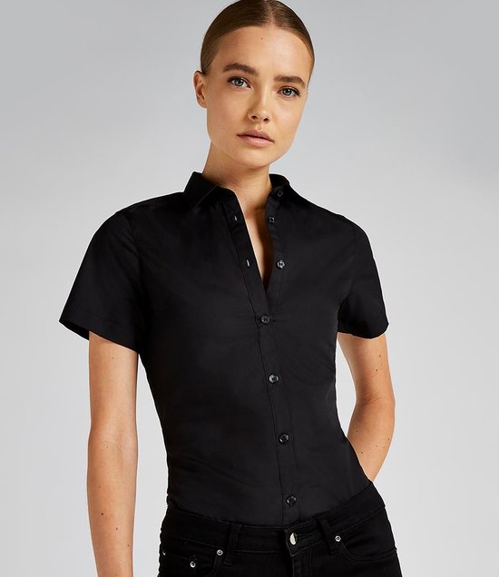 Kustom Kit - Ladies Short Sleeve Tailored Poplin Shirt