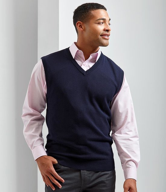 Premier - Sleeveless Cotton Acrylic V Neck Sweater