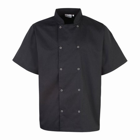 Premier - Unisex Short Sleeve Stud Front Chef's Jacket