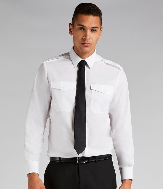Kustom Kit - Long Sleeve Tailored Pilot Shirt