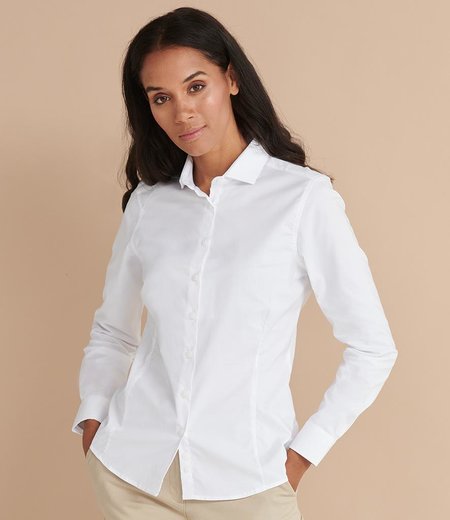 Henbury - Ladies Long Sleeve Stretch Poplin Shirt