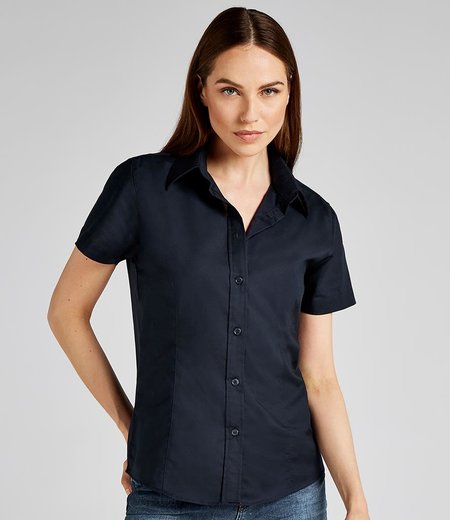 Kustom Kit - Ladies Short Sleeve Tailored Workwear Oxford Shirt