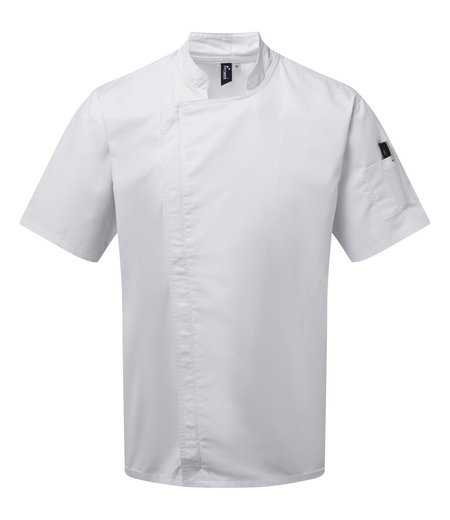 Premier - Short Sleeve Zipped Chef's Jacket