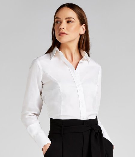 Kustom Kit - Ladies Long Sleeve Tailored City Business Shirt