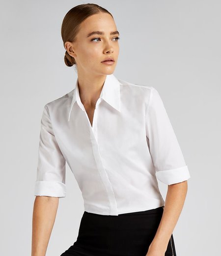 Kustom Kit - Ladies 3/4 Sleeve Tailored Continental Shirt