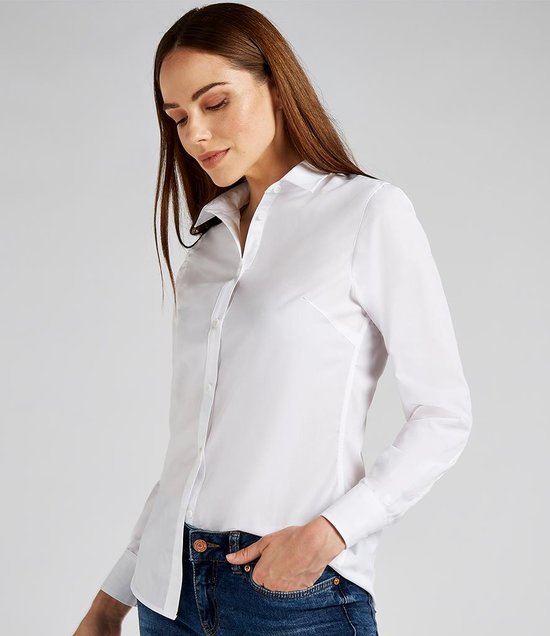 Kustom Kit - Ladies Long Sleeve Tailored Poplin Shirt