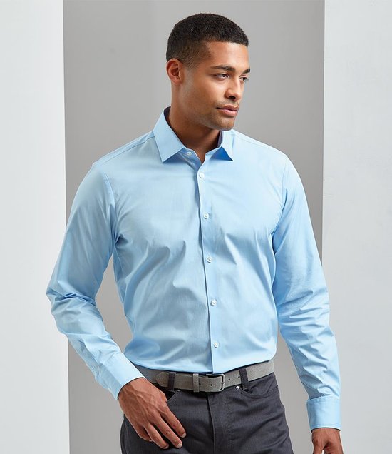 Premier - Long Sleeve Stretch Fit Poplin Shirt
